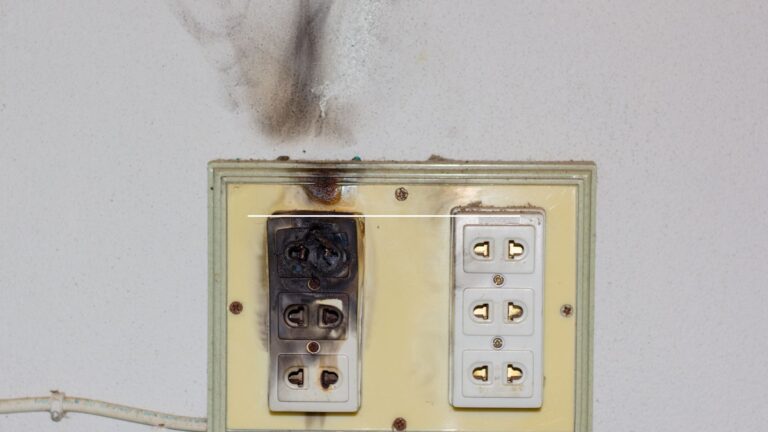 Signs of Burning Around an Electrical Outlet in Mississauga